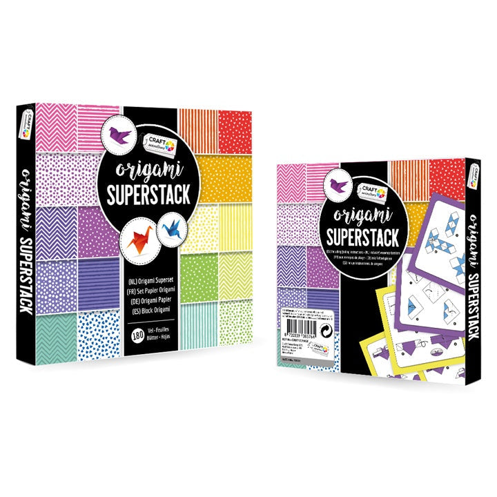 Papirni blok za origami Craft Sensations 15x15 cm - 180 listov