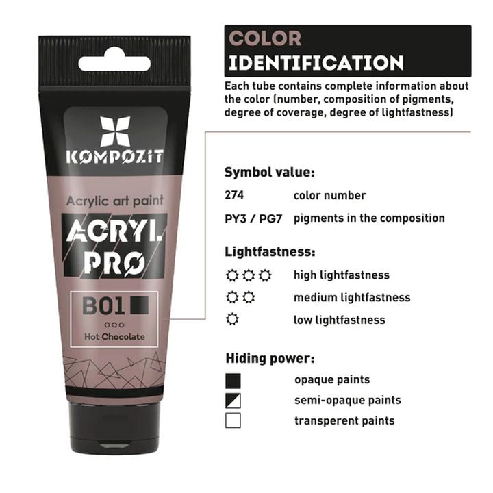 Pastelna akrilna barva ACRYL PRO ART Composite 75 ml  | različni odtenki – pogled 22