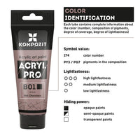Pastelna akrilna barva ACRYL PRO ART Composite 75 ml  | različni odtenki – pogled 22