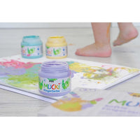 Pastelne otroške prstne barve MUCKI / komplet 6 x 150 ml — slika 2