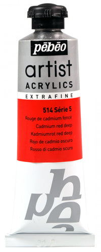 Pebeo Artist akrilna barva 37 ml – Temno kadmij rdeča