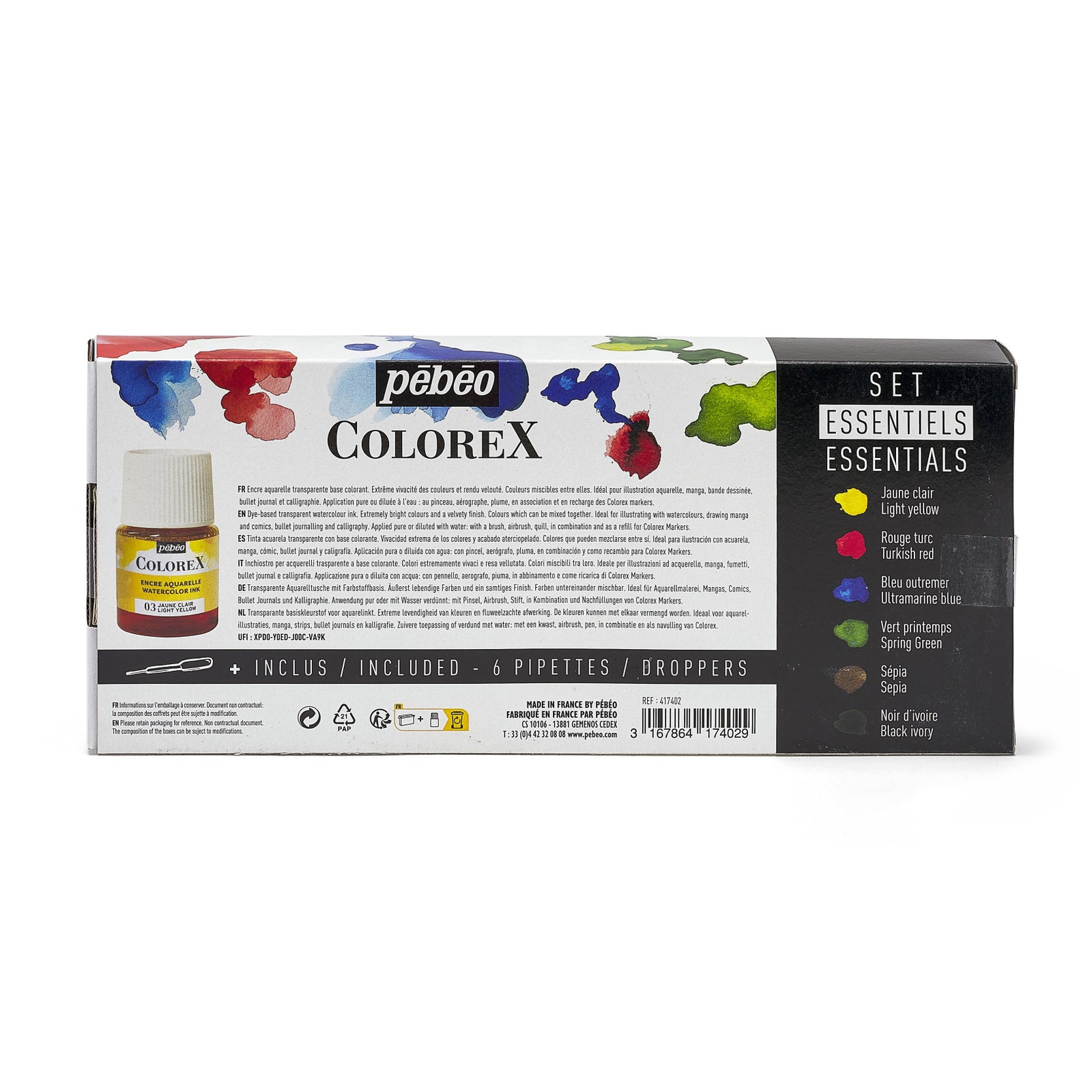 Pebeo Colorex set akvarelnih barv 6 x 20 ml