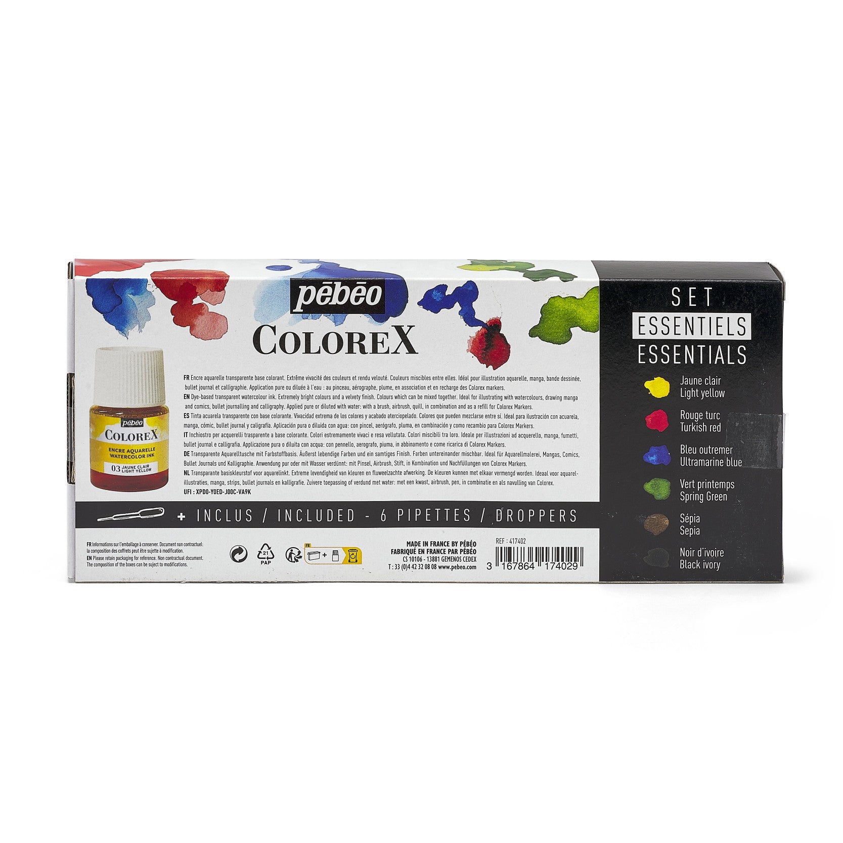 Pebeo Colorex set akvarelnih barv 6 x 20 ml