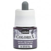 Pebeo Colorex tekoči akvarel 45 ml – Nevtralno siva