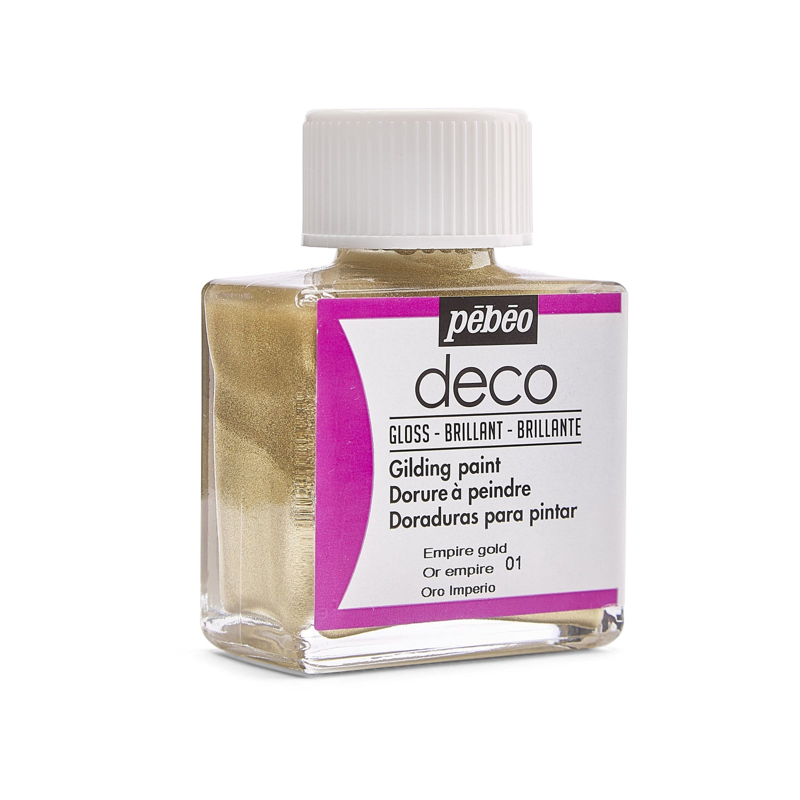 Dekorativna akrilna barva Pebeo Deco sijajna 75 ml - zlata