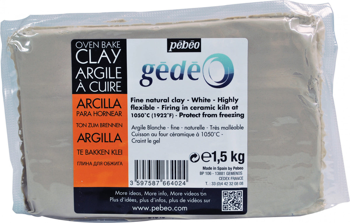 Pebeo Gédéo lončarska glina 5 kg rdeča – 1500 g biela