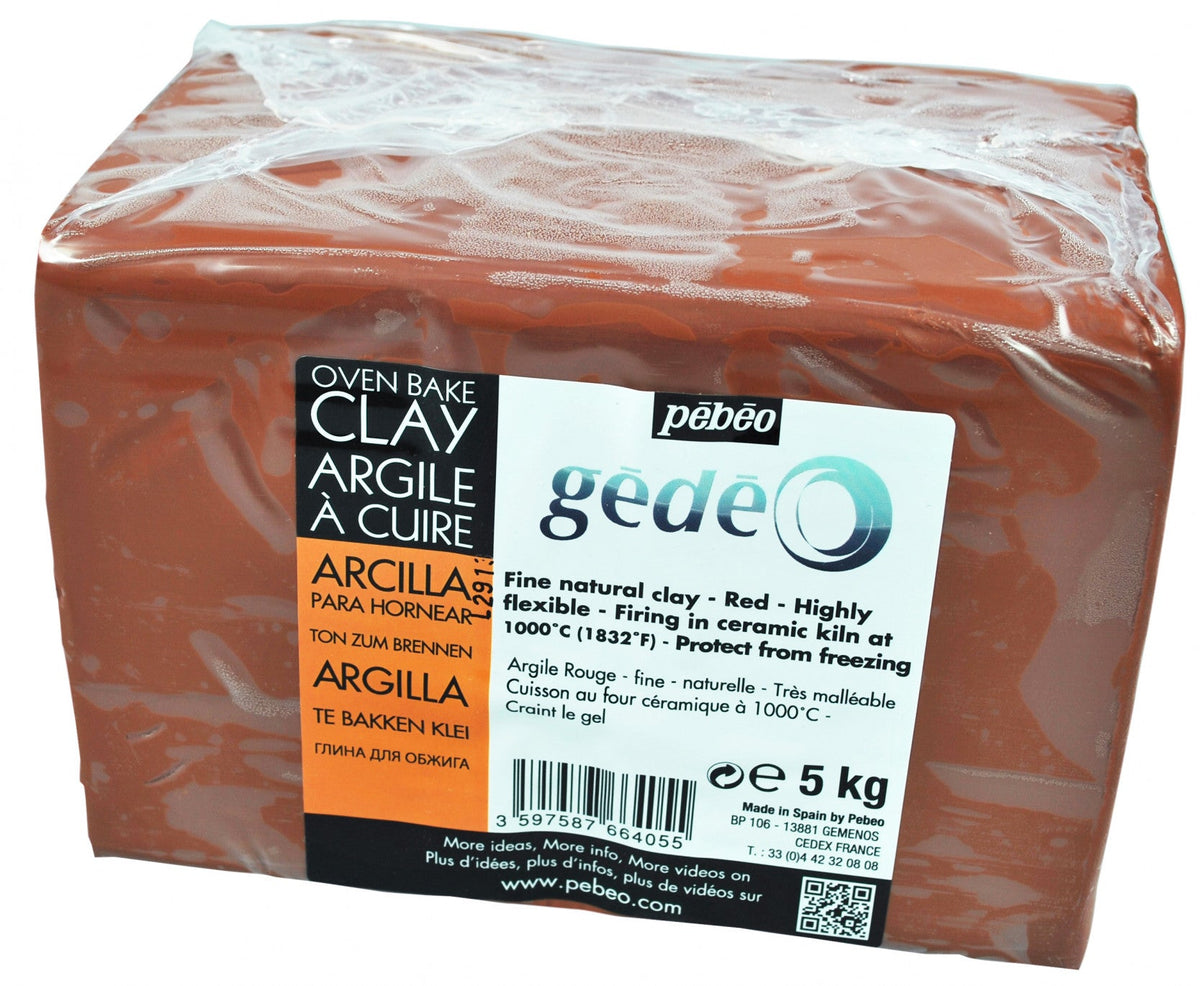 Pebeo Gédéo lončarska glina 5 kg rdeča – 5 kg červená