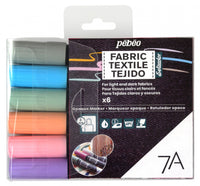 Pebeo komplet flomastrov za tekstil Setacolor 6 kosov PASTEL