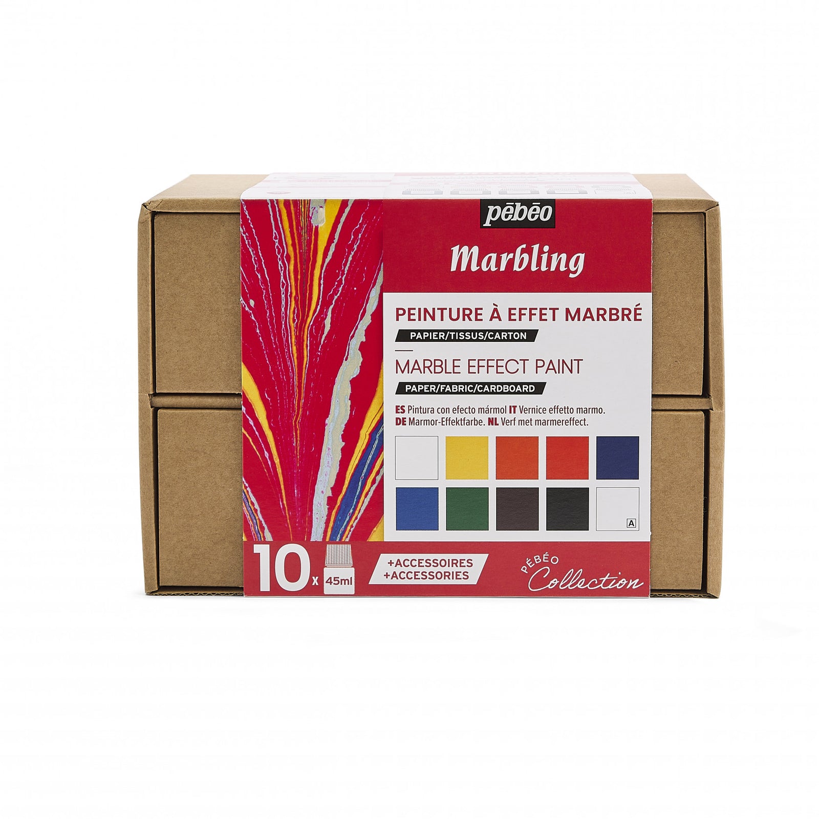 Pebeo Marbling set barv za marmoriranje 10 x 45 ml