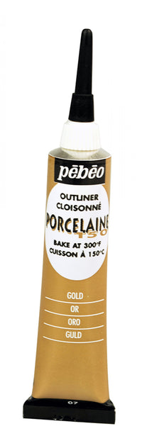 Pebeo Porcelaine 150 reliefna kontura za porcelan 20 ml – Zlata