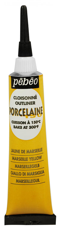 Pebeo Porcelaine 150 reliefna kontura za porcelan 20 ml – Marsejska rumena