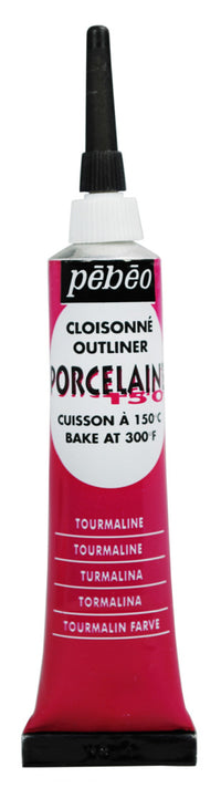 Pebeo Porcelaine 150 reliefna kontura za porcelan 20 ml – Turmalin rdeča