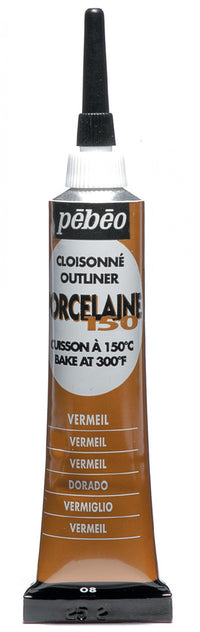 Pebeo Porcelaine 150 reliefna kontura za porcelan 20 ml – Vermeil zlata