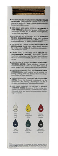 PEBEO Porcelaine 150 set barv za porcelan 6 x 20 ml