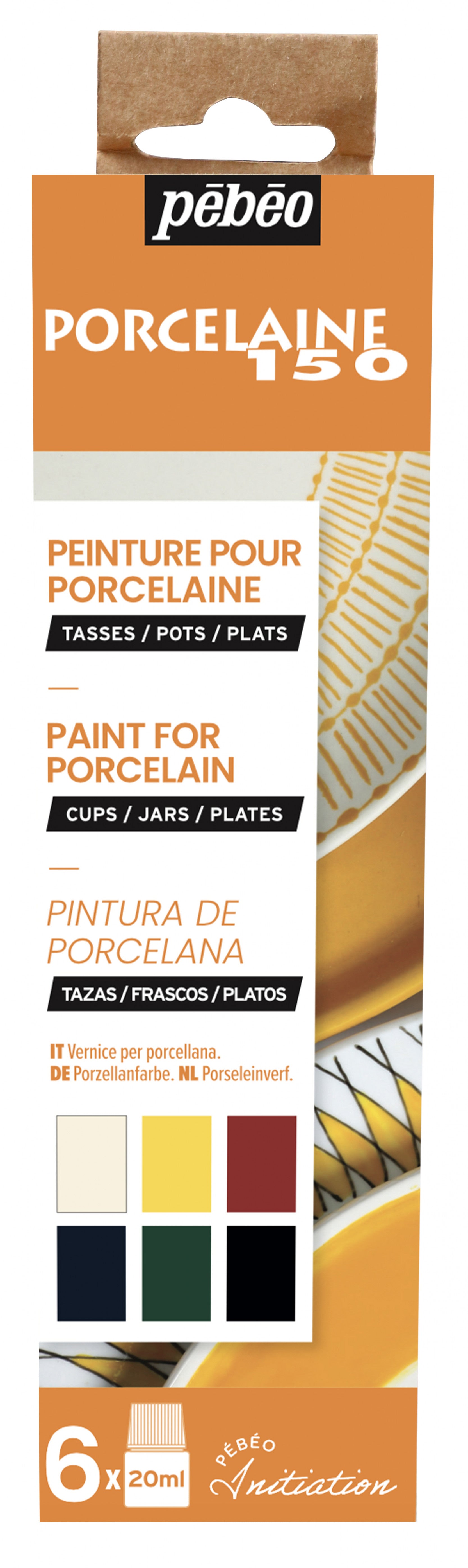 PEBEO Porcelaine 150 set barv za porcelan 6 x 20 ml