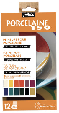 Pebeo Porcelaine 150 komplet barv za porcelan 12 x 20 ml Exploration 1