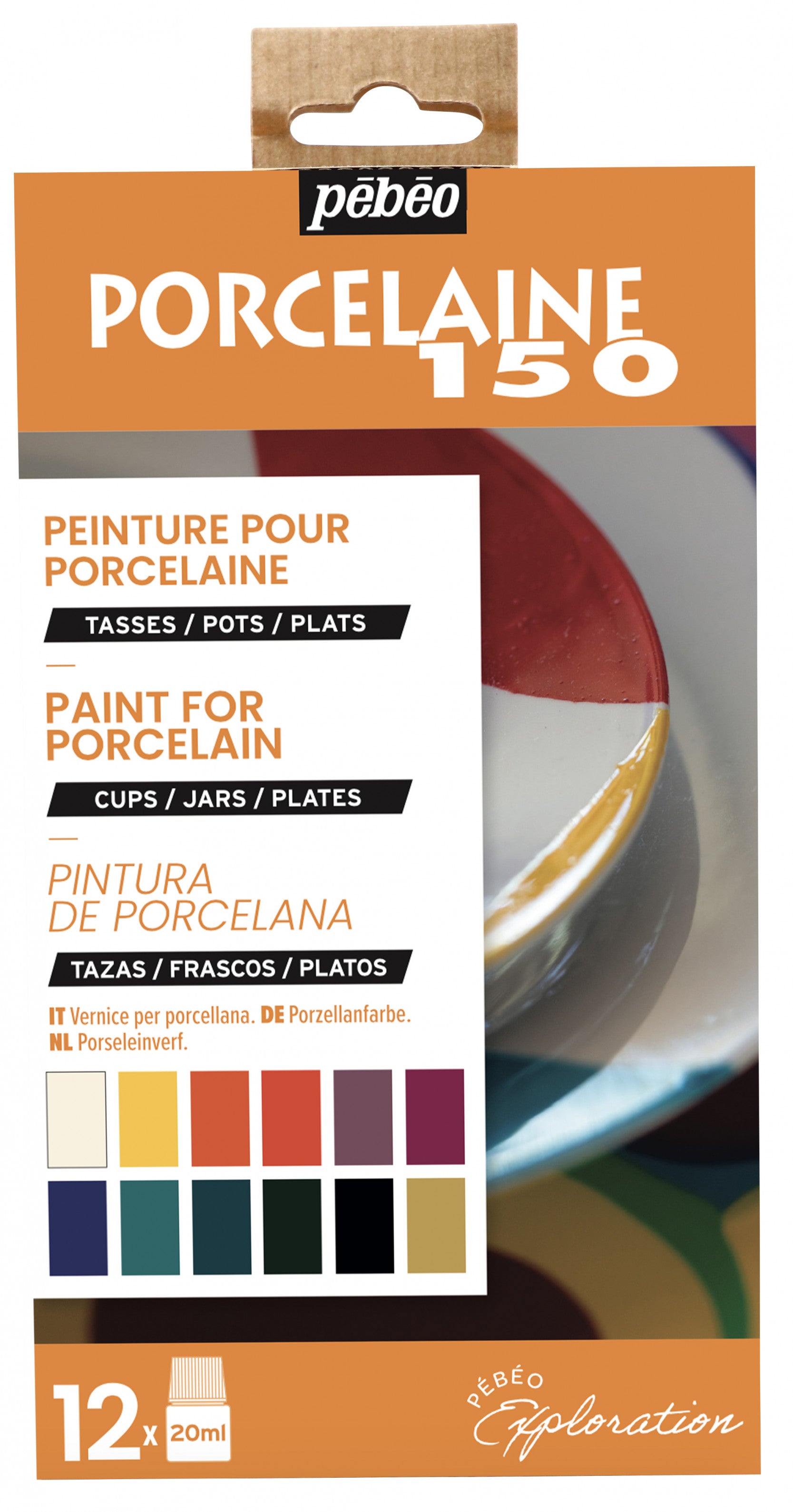 Pebeo Porcelaine 150 komplet barv za porcelan 12 x 20 ml Exploration 1