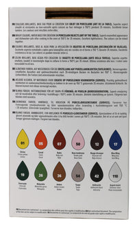 Pebeo Porcelaine 150 komplet barv za porcelan 12 x 20 ml Exploration 2