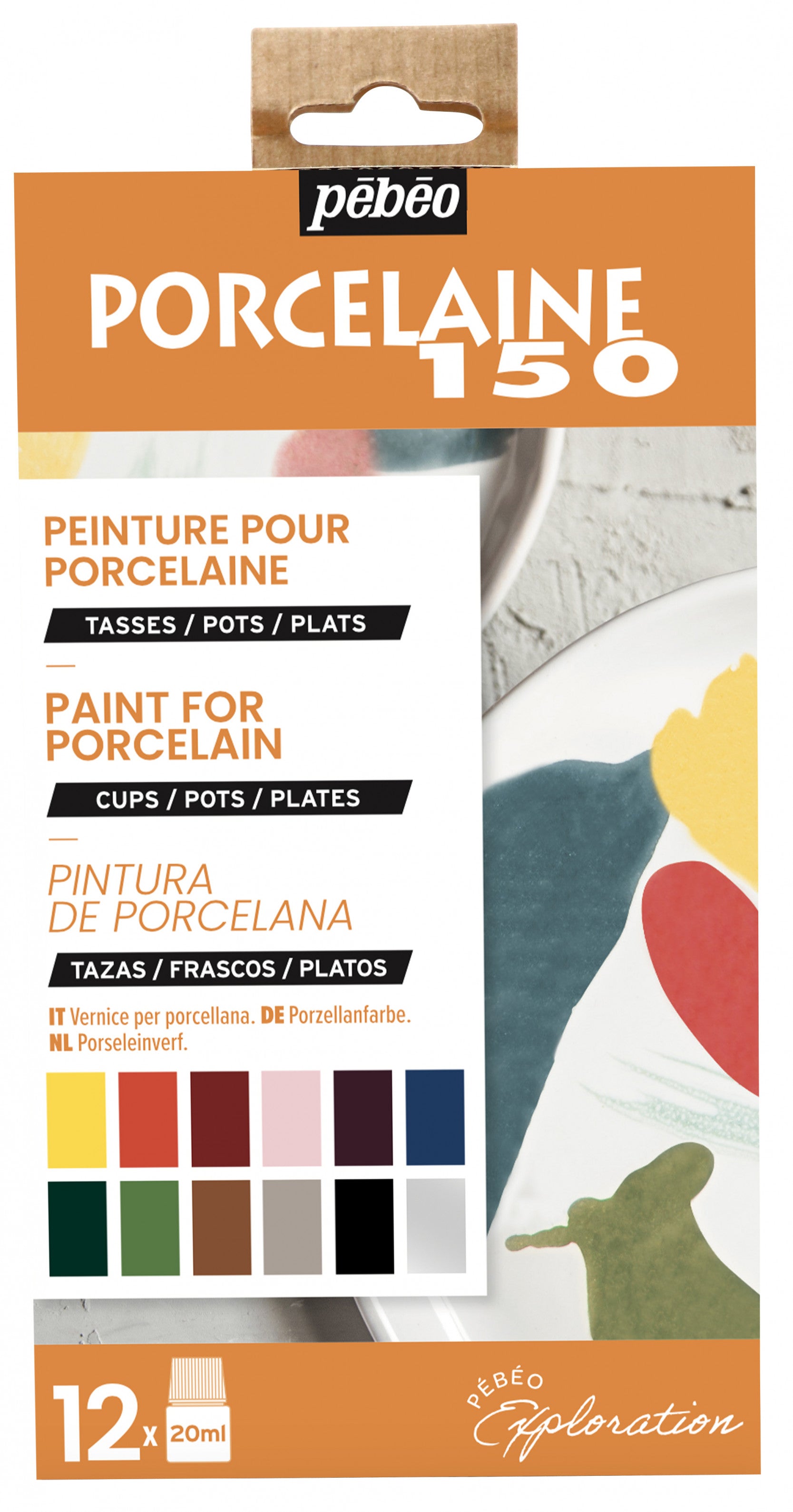 Pebeo Porcelaine 150 komplet barv za porcelan 12 x 20 ml Exploration 2