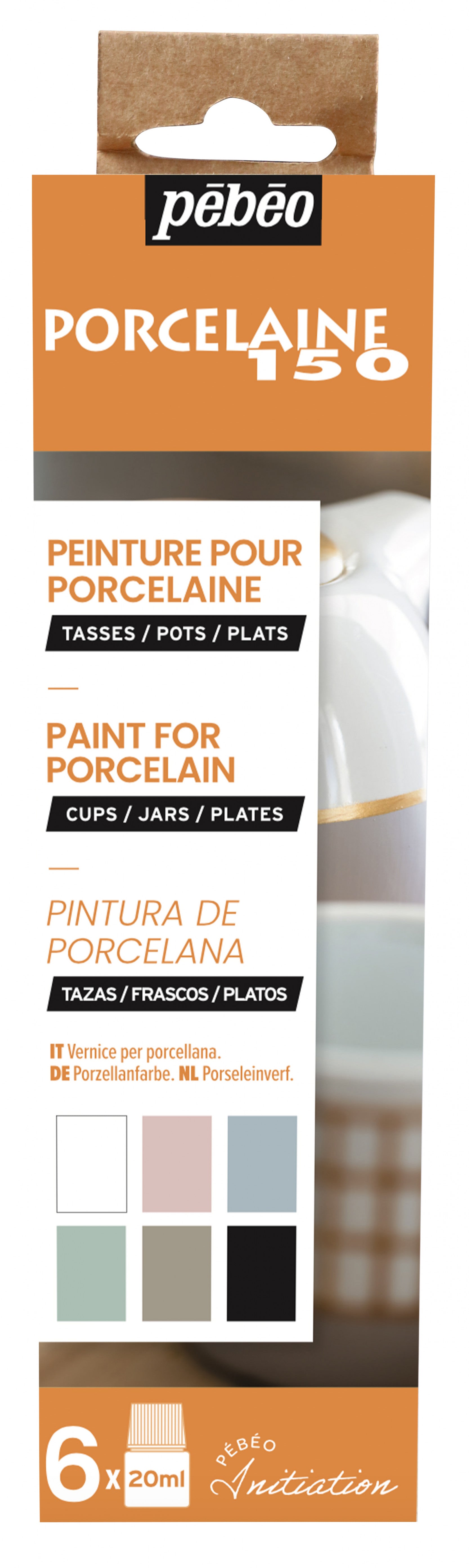 Pebeo Porcelaine 150 set barv za porcelan Chalk 6 x 20 ml