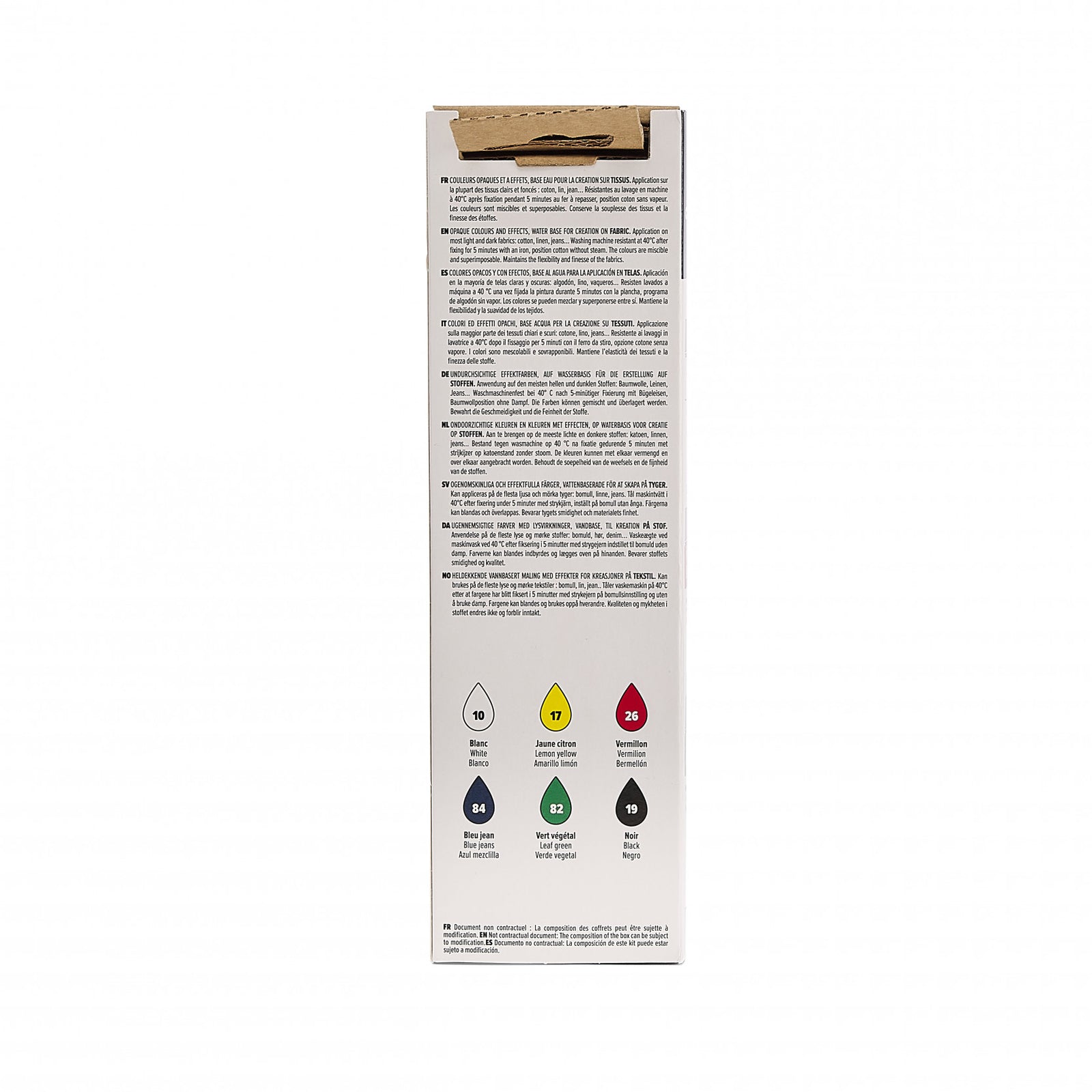 Pebeo Setacolor set prekrivnih barv za tekstil 6 x 20 ml