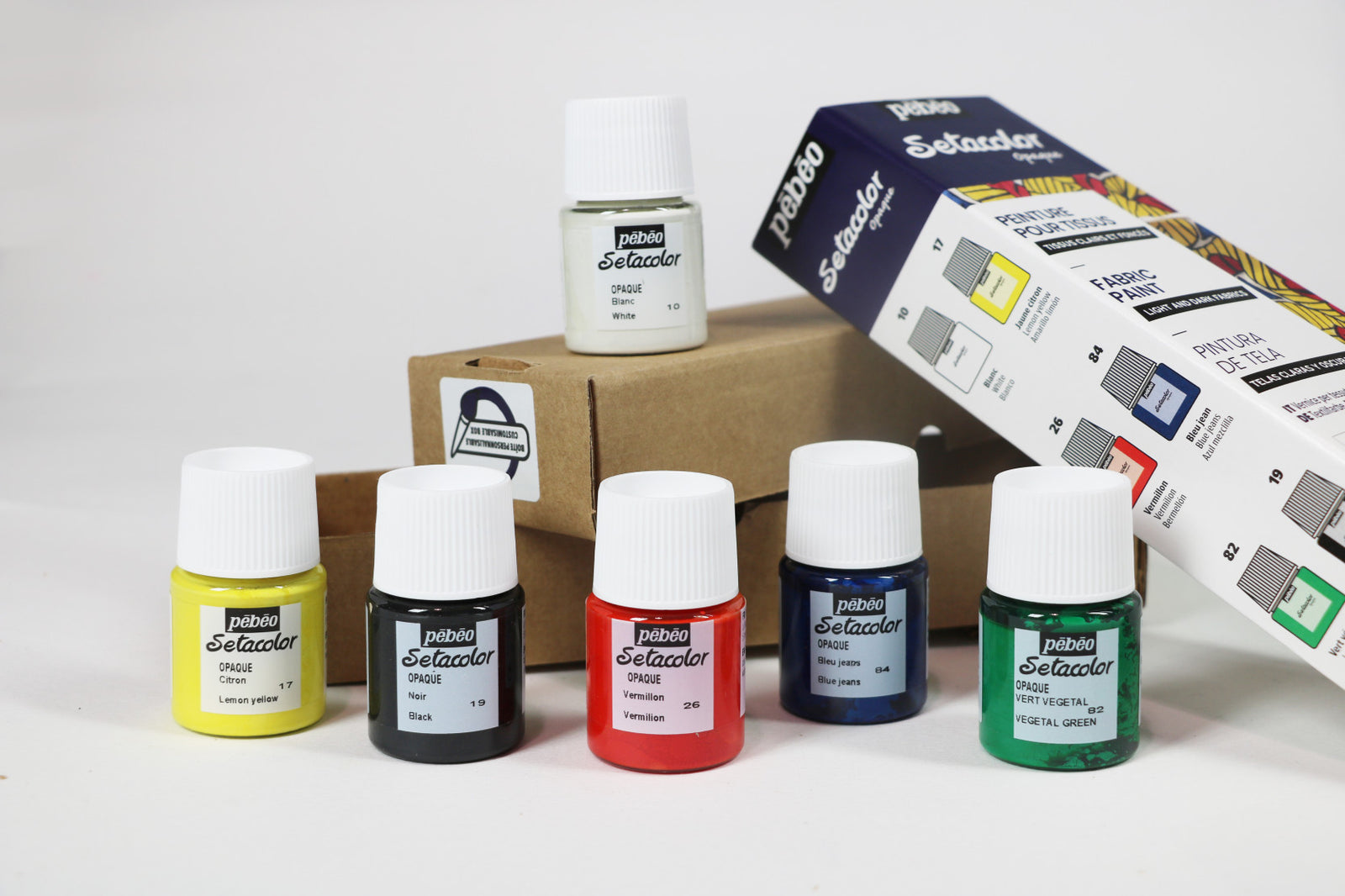 Pebeo Setacolor set prekrivnih barv za tekstil 6 x 20 ml