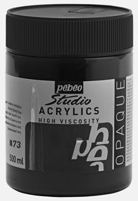 Pebeo Studio akrilna barva 500 ml – Slonokoščeno črn odtenek