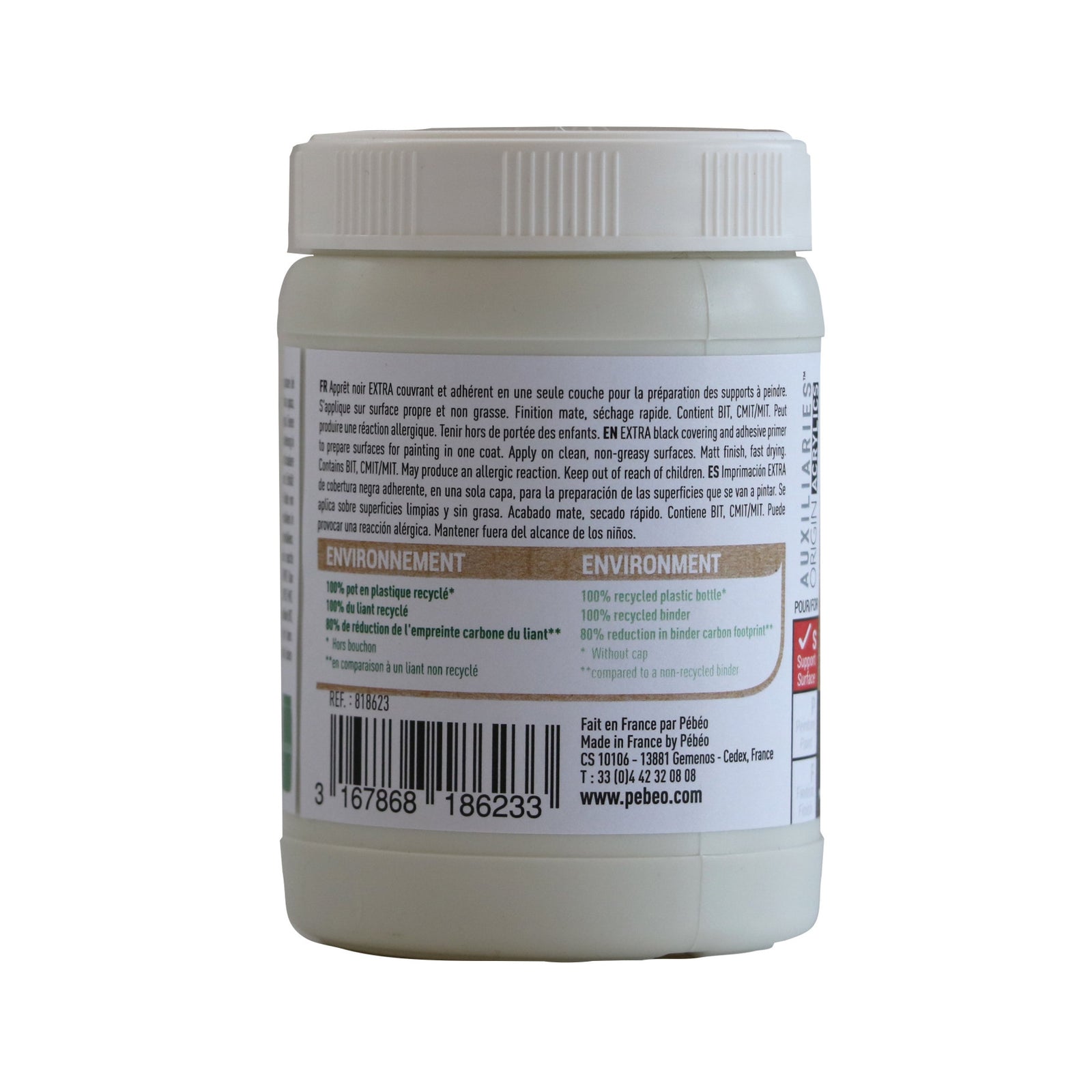 Pebeo Studio črni gesso 225 ml
