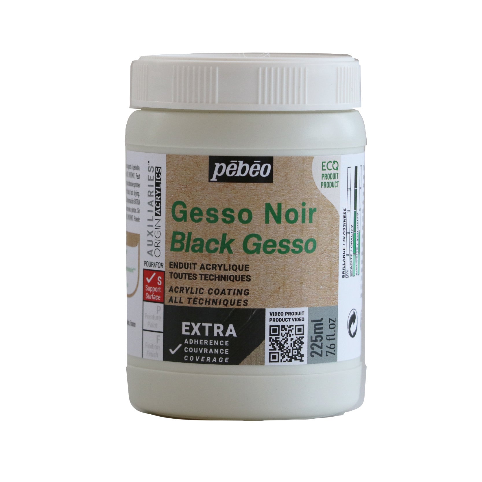 Pebeo Studio črni gesso 225 ml