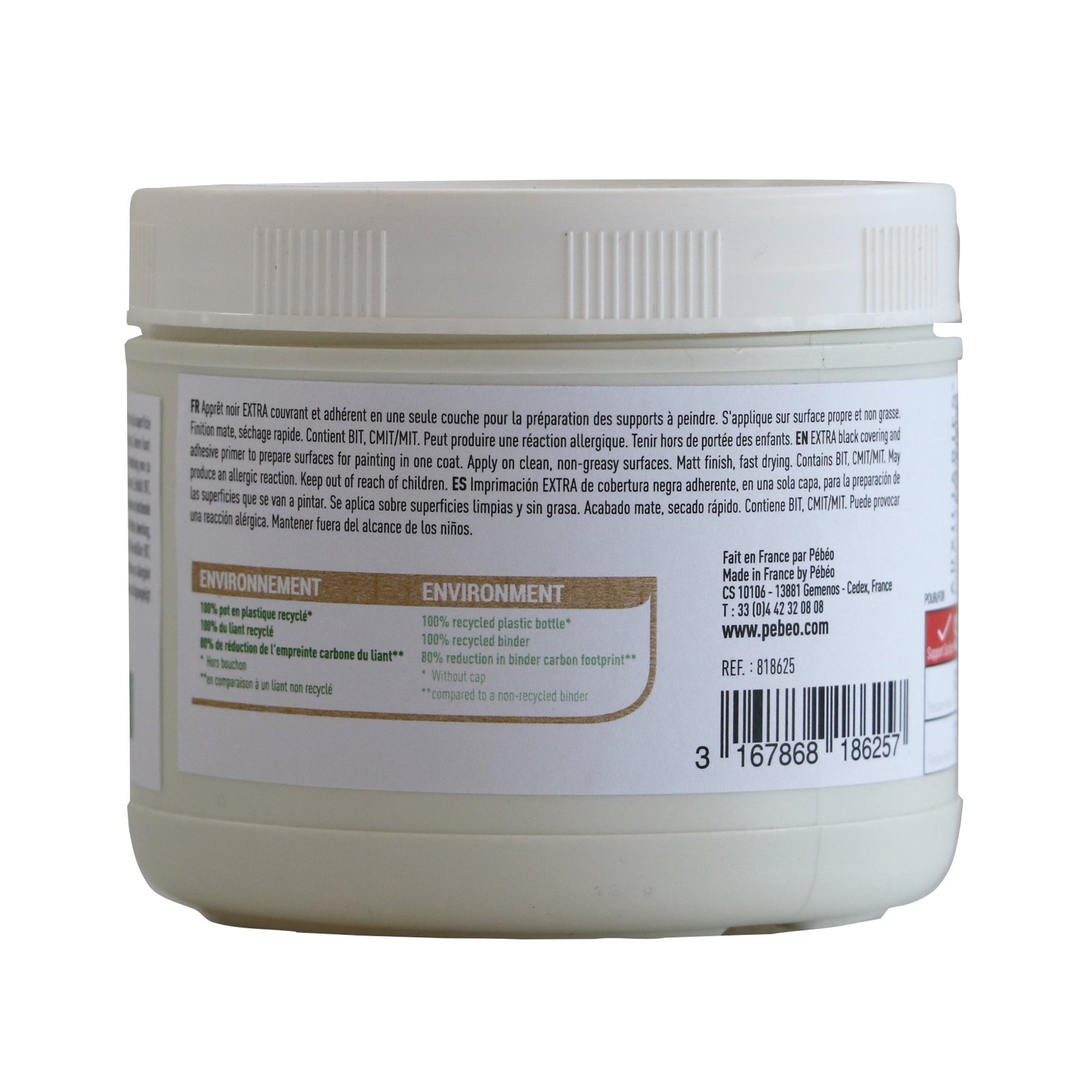 Pebeo Studio Acrylics črni akrilni gesso 475 ml