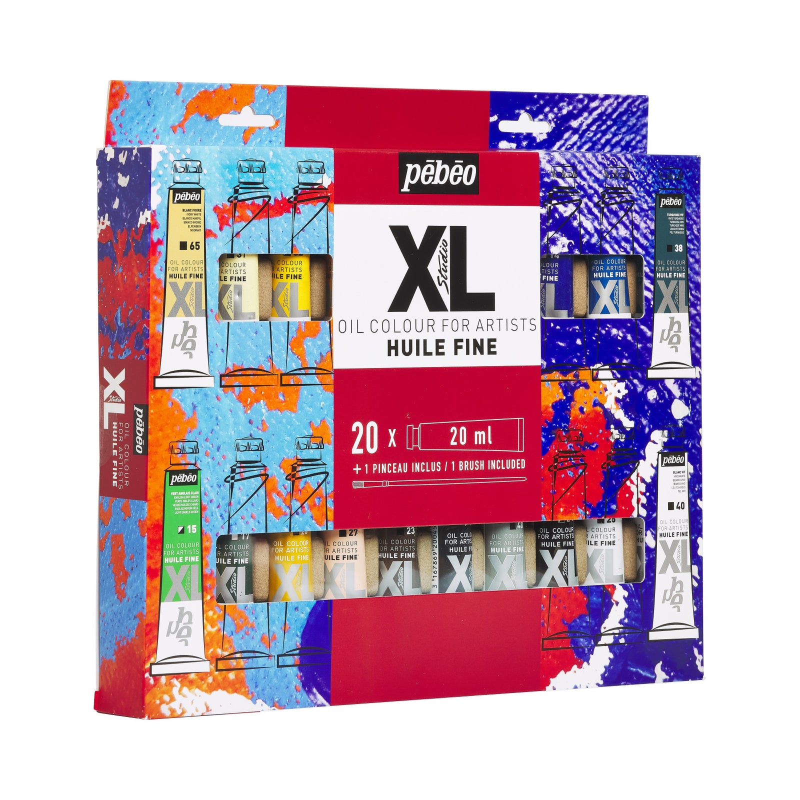 Pebeo Studio XL set oljnih barv 20 x 20 ml s čopičem