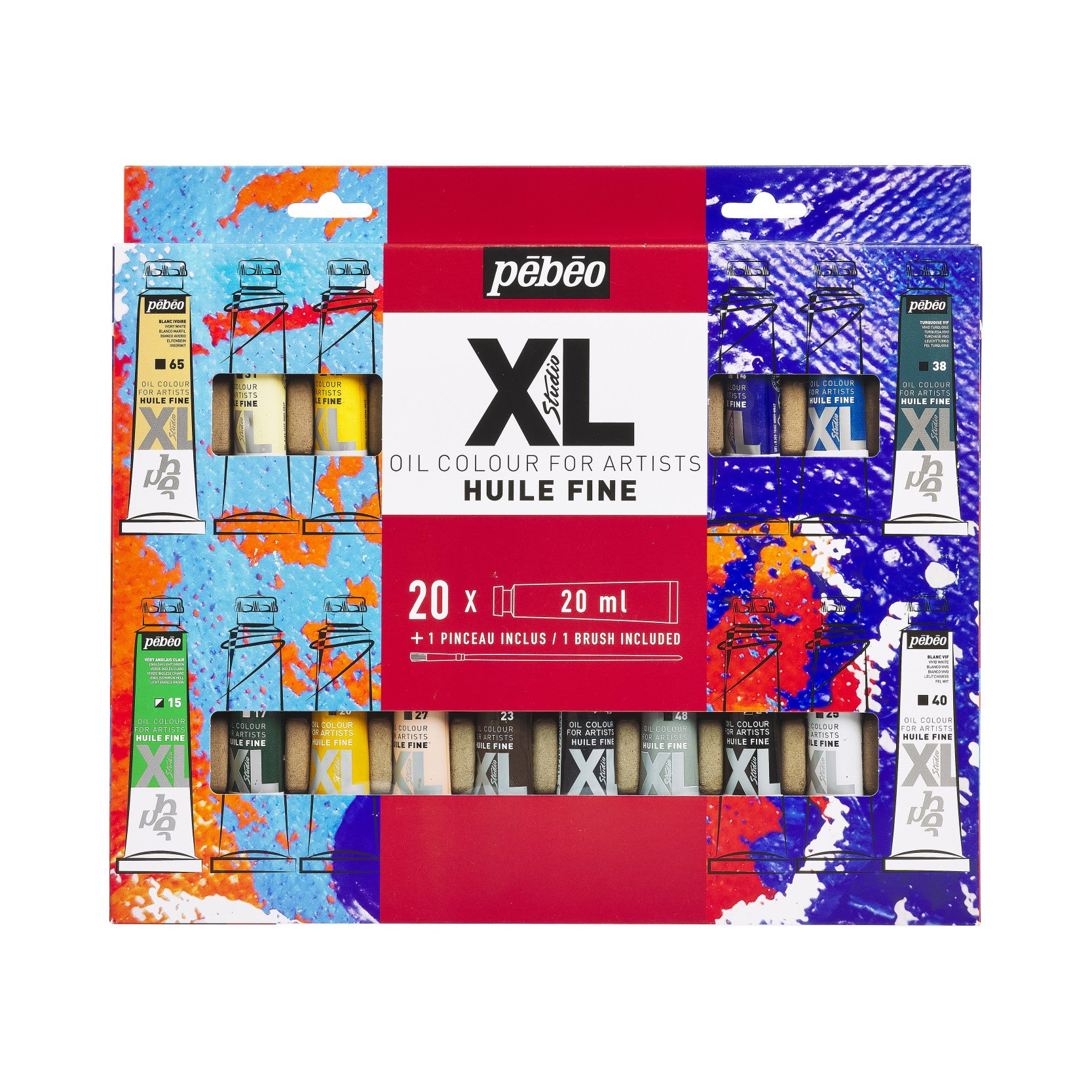 Pebeo Studio XL set oljnih barv 20 x 20 ml s čopičem