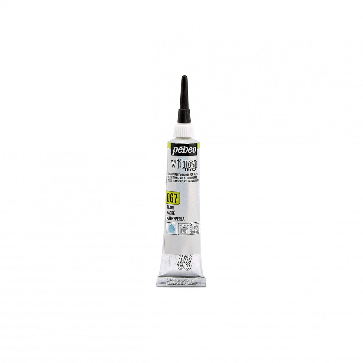 Pebeo Vitrea 160 kontura za steklo 20 ml – Biser