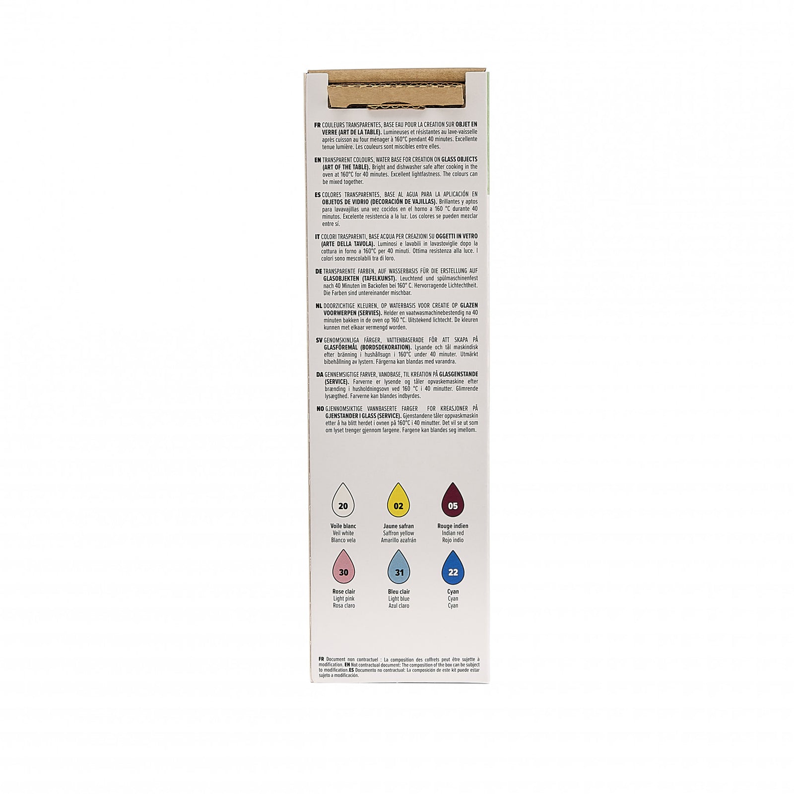 Pebeo Vitrea 160 set barv za steklo 6 x 20 ml