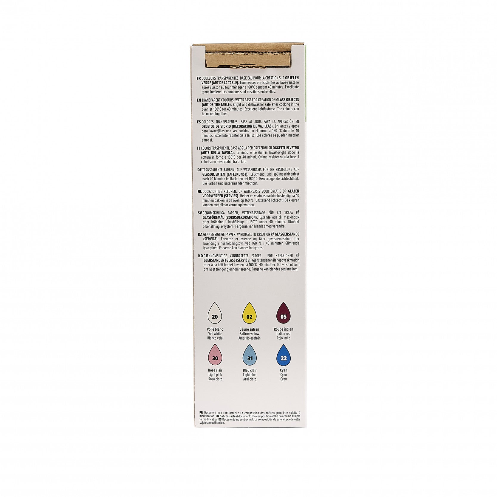 Pebeo Vitrea 160 set barv za steklo 6 x 20 ml