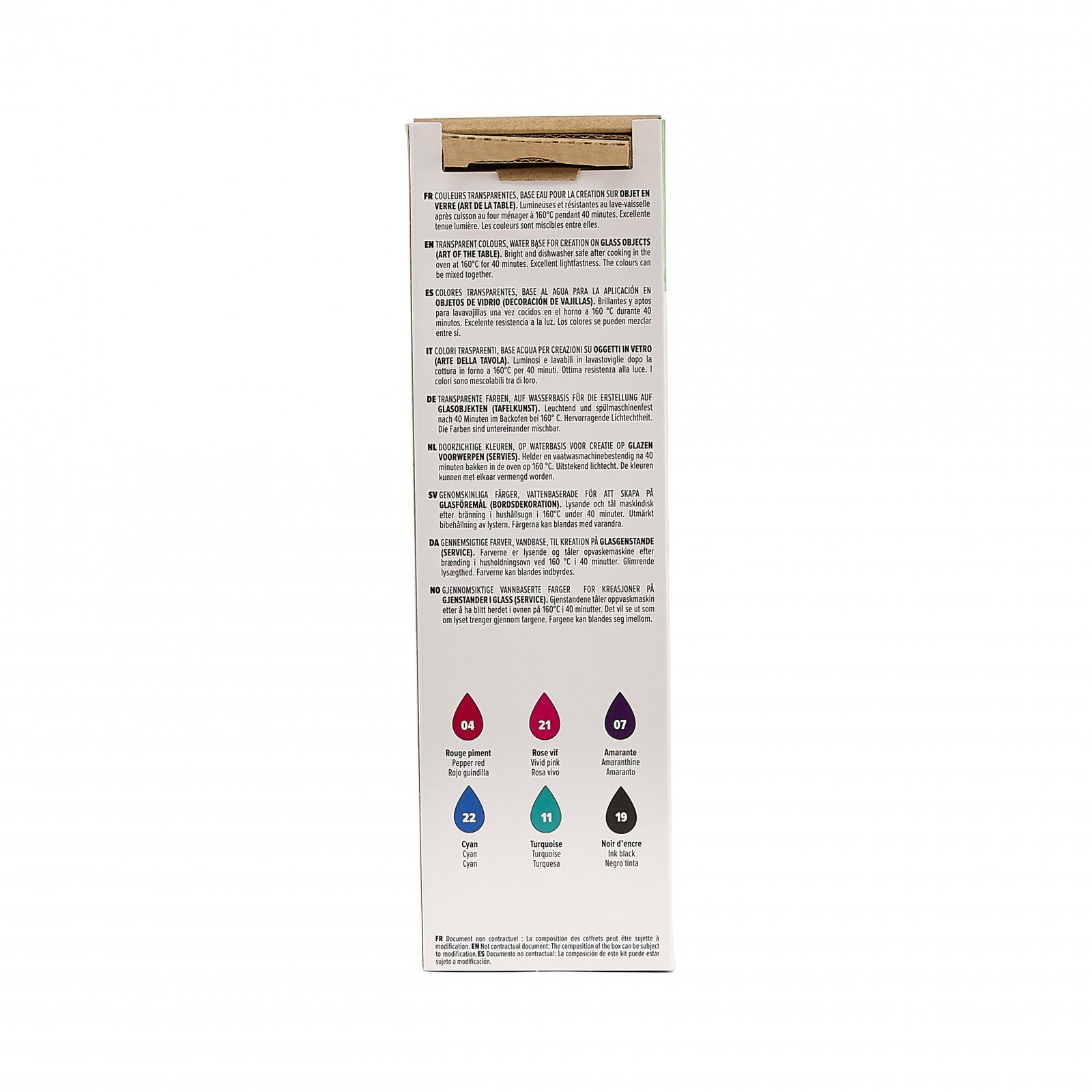 Pebeo Vitrea 160 set sijajnih barv za steklo 6 x 20 ml