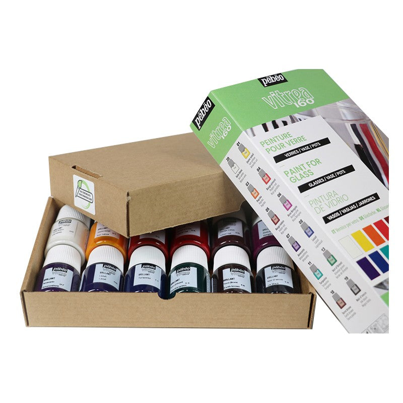 PEBEO Vitrea 160 set barv za steklo 12 x 20 ml
