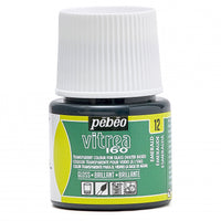 Barva za steklo za vitraže Pebeo Vitrea 160 sijajna 45 ml – Smaragdna