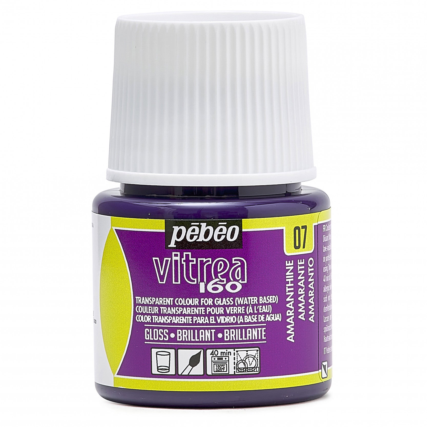 Barva za steklo za vitraže Pebeo Vitrea 160 sijajna 45 ml