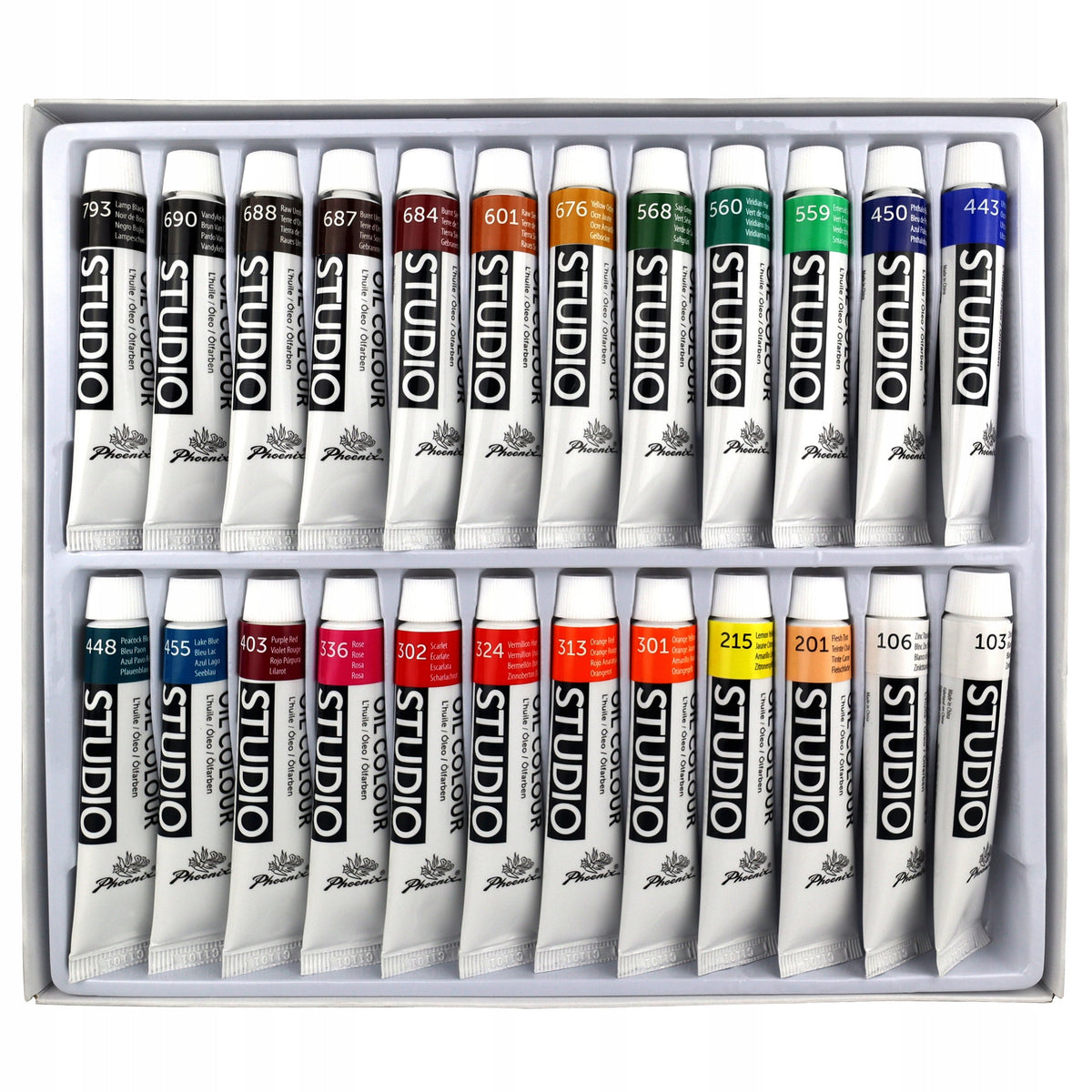 Phoenix – oljne barve, set 24 x 12 ml