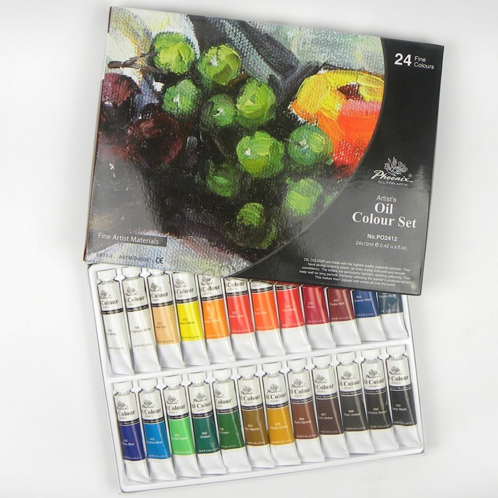 Phoenix – oljne barve, set 24 x 12 ml