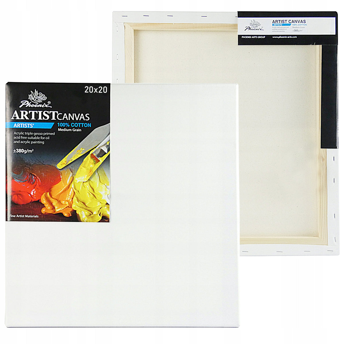 Phoenix slikarsko platno na okvirju, profil 3,8 cm, 380 g/m², 24–100 cm, do 160 cm | Več dimenzij