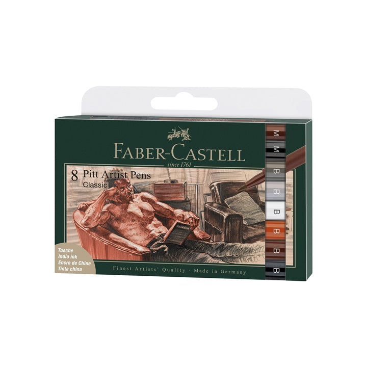 PITT umetniški markerji brush Classic set - 8 kos