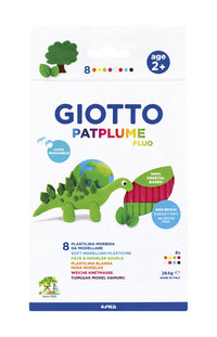 Plastelin GIOTTO Patplume neonske barve 8 x 33 g
