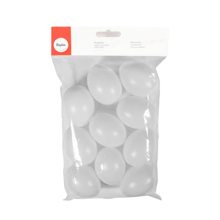 Plastična jajca Rayher 6 cm 10 kosov | različne barve – pogled 2