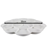 Plastična slikarska paleta v obliki cveta 20 cm | bela Phoenix