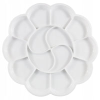 Plastična slikarska paleta v obliki cveta 20 cm | bela Phoenix