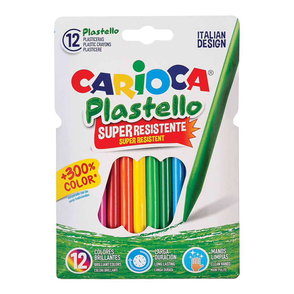 Plastične voščenke Carioca Plastello - 12 kosov