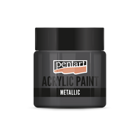 Akrilna barva kovinska - 50 ml – Grafitna