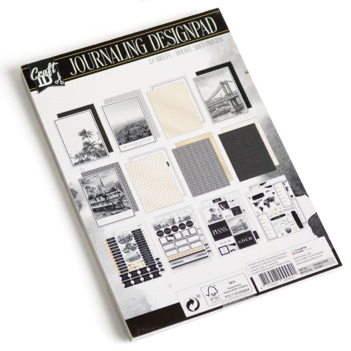 Podloga papirja za scrapbooking A5 24 listov črna – pogled 2